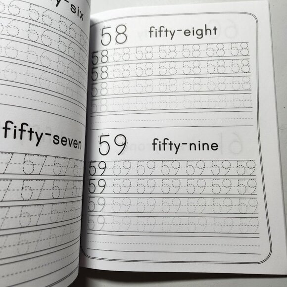 Tracing Numbers 1-100 For Kindergarten Workbook Activity Book Paperback Practice - Picture 6 of 12